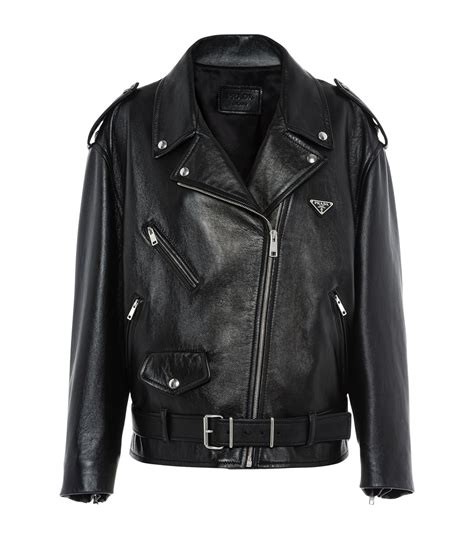 ebay prada leather jacket|Prada distressed leather jacket.